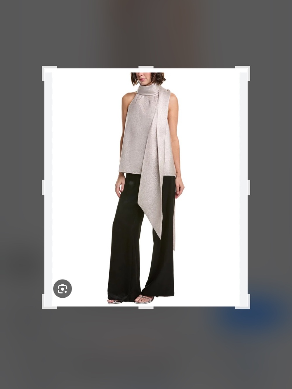 HTF NWT Toccin Elegant Hattie Rose Sleeveless Scarf Detail Top Size 4